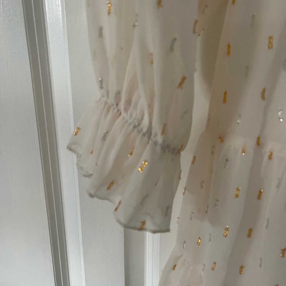 Altar’d state White dress with gold and silver size medium - Picture 8 of 9